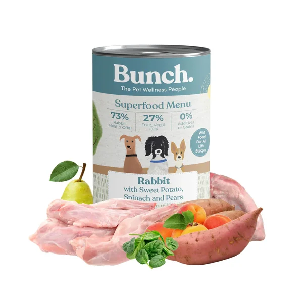 Lata de conejo con boniato,albaricoque y pera Bunch