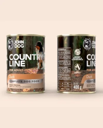 Lata de pato, boniato y manzanilla John Dog