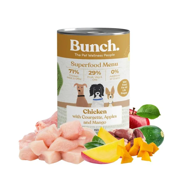 Lata de pollo con calabacín y mango Bunch