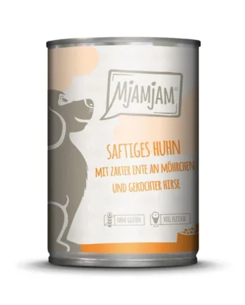 Lata de pollo y pato con zanahorias 400gr - MjaMjam