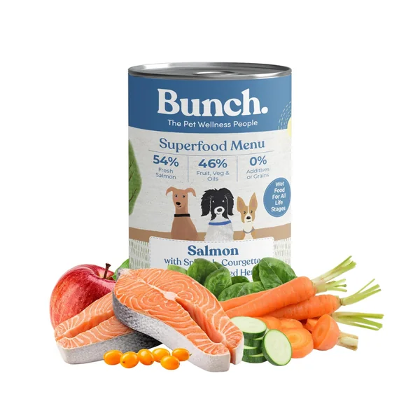 Lata de salmón con espinacas y calabacín Bunch