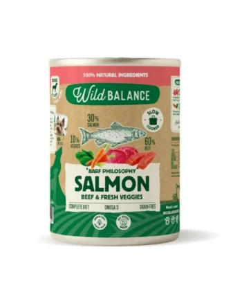 Lata de Salmón para perros 400g – Filosofía BARF Wild Balance