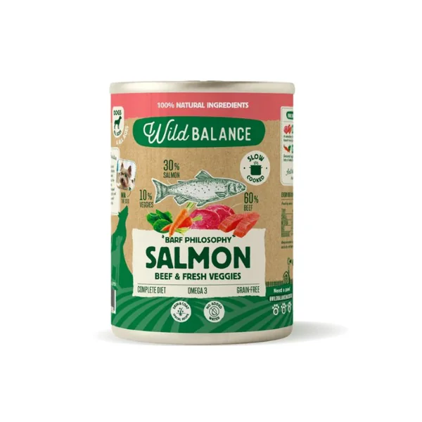 Lata de Salmón para perros 400g – Filosofía BARF Wild Balance