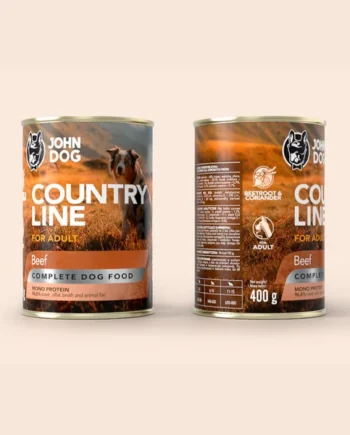 Lata de ternera, remolacha y cilantro John Dog