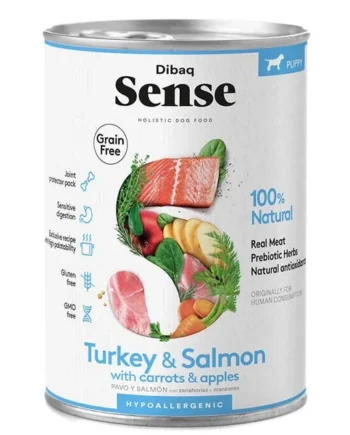 Lata Dibaq Sense Cachorro - Salmón y pavo