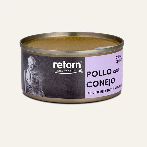 Lata para gatos Carne de Pollo con conejo 80 gr.
