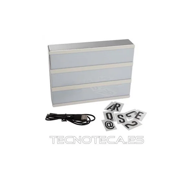 LBOXA5. Caja de luz blanca 20x15x4mm USB