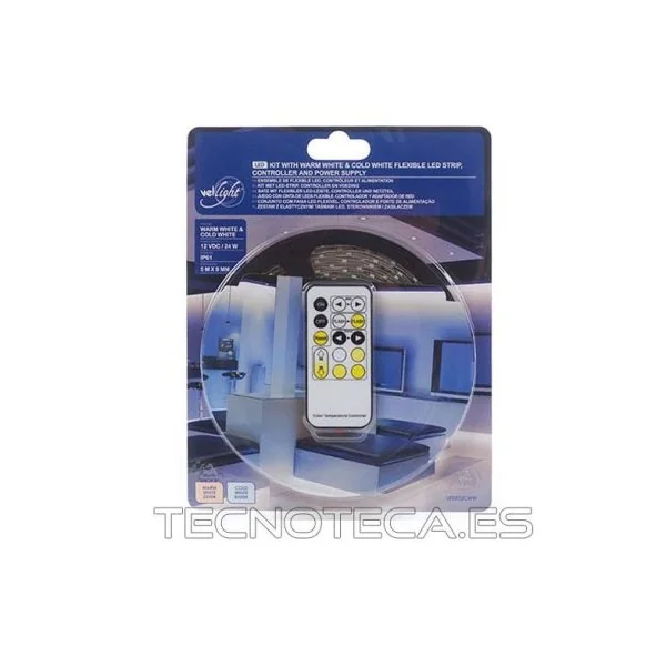 LEDS12CWW. Kit cinta de LEDs 300 leds 12VDC 5 metros