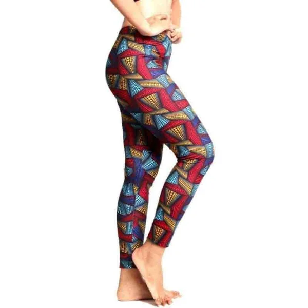 Leggings geométricos boho elásticos