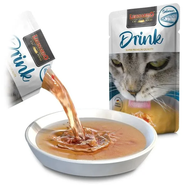 Leonardo Drink Salmón para Gatos – Sopa Hidratante Natural
