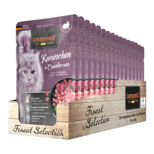 Leonardo Finest Selección Conejo y Arándanos 85g