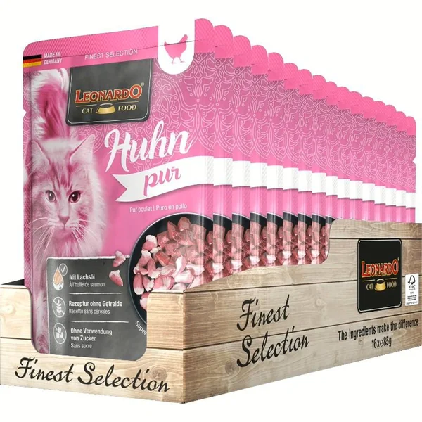 Leonardo Finest Selection Puro en Pollo para Gatos 85 g