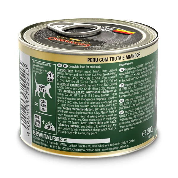 Leonardo - Pavo con trucha & cranberries 200g