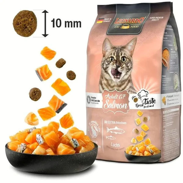 Leonardo Pienso Sin Cereales con Salmón para Gatos Adultos