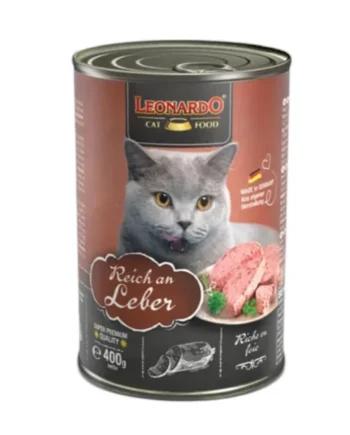 Leonardo Quality Selección Hígado para Gatos — Comida Húmeda en Lata 400g