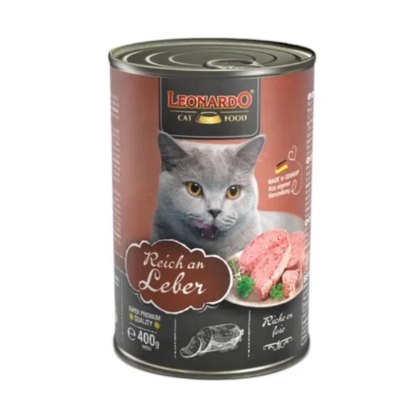 Leonardo Quality Selección Hígado para Gatos — Comida Húmeda en Lata 400g