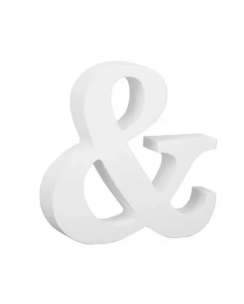 Letra & madera decorativo 11 cm Blanco