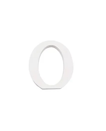 Letra O madera decorativo 11 cm Blanco