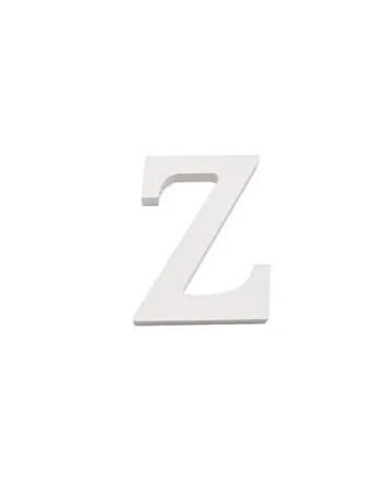 Letra Z madera decorativo 11 cm Blanco