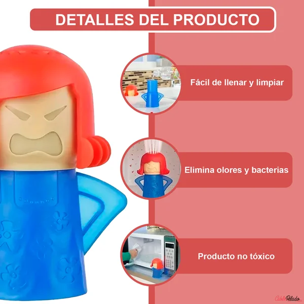 Limpiador De Microondas A Vapor Azul