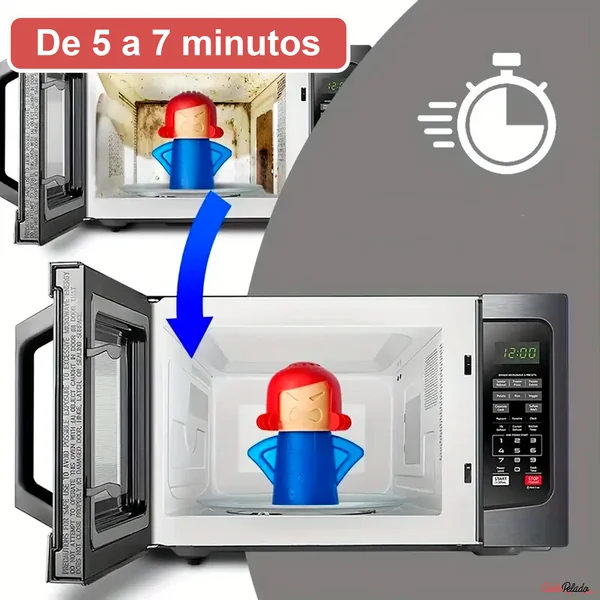 Limpiador De Microondas A Vapor Azul