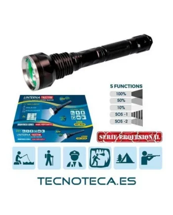 LINTERNA 3 LEDS T6 30W 2400 Lumen 5 funciones
