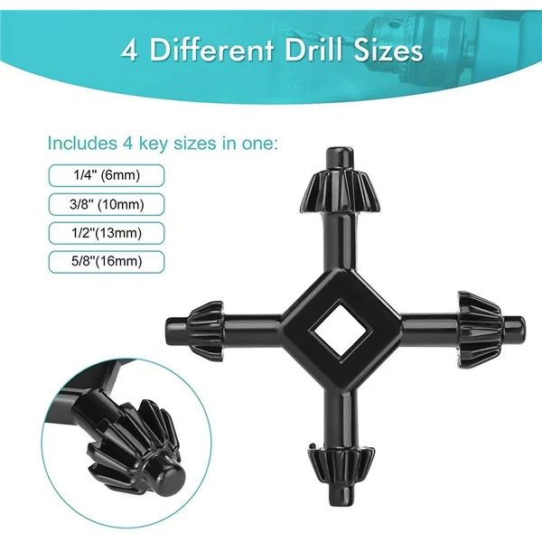 Llave de Portabrocas para taladro Negro
