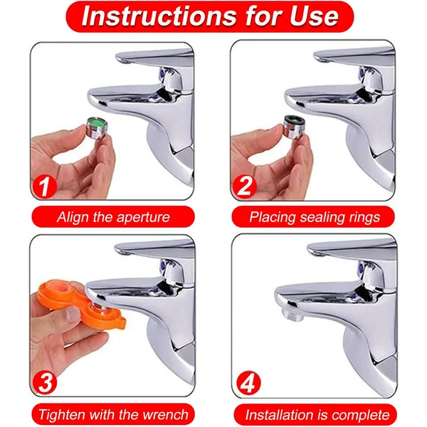 Llave de ventilación universal para grifo Naranja