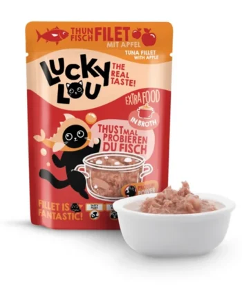 Lucky Lou Extrafood - Filete de atún con manzana en caldo 70gr