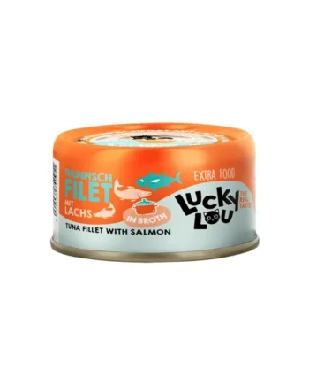 Lucky Lou Extrafood - Filete de atún y salmón en caldo 70gr
