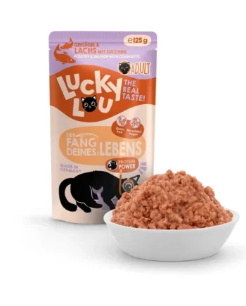 Lucky Lou - Pouch Adult Aves de corral y salmón 125gr