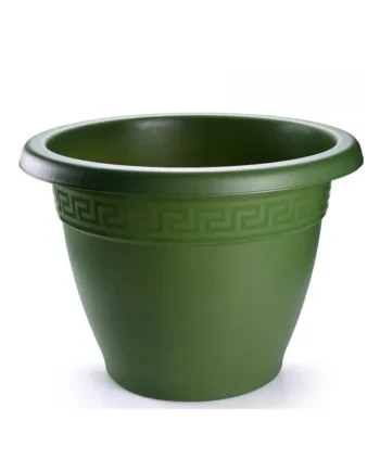 Macetero redondo de plastico 18 cm Verde