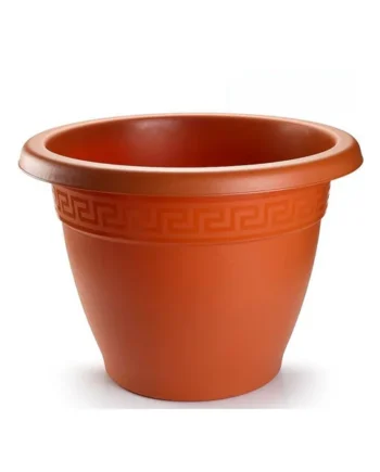 Macetero Redondo De Plastico 30 Cm Marron