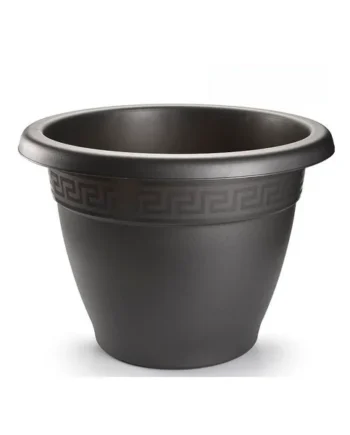 Macetero rendondo de plastico 25 cm Negro