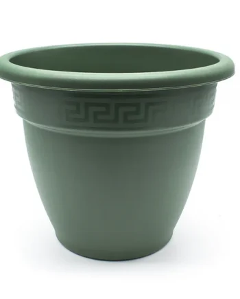 Macetero rendondo de plastico 50 cm Verde