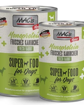 MAC’s Dog Sensitive Conejo – Comida Húmeda Monoproteica para perros