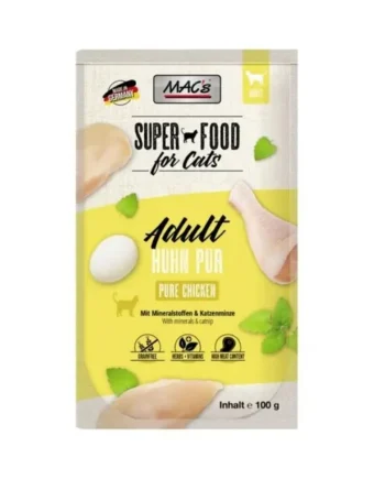 MAC’s Pollo Puro para Gatos – Comida Húmeda Completa Sin Cereales