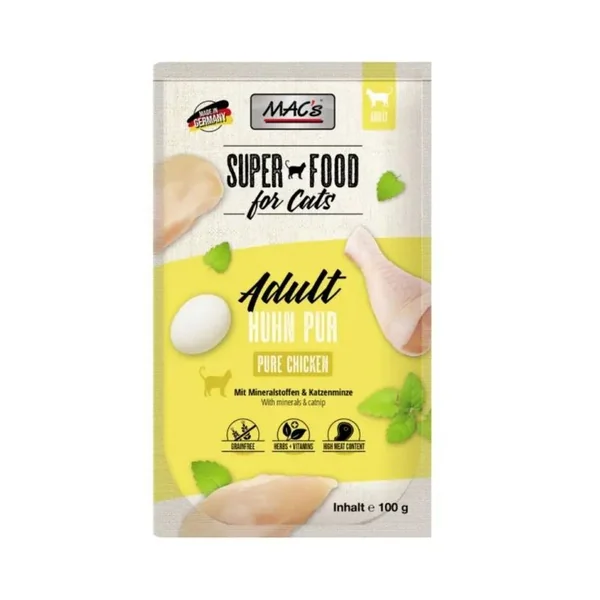 MAC’s Pollo Puro para Gatos – Comida Húmeda Completa Sin Cereales