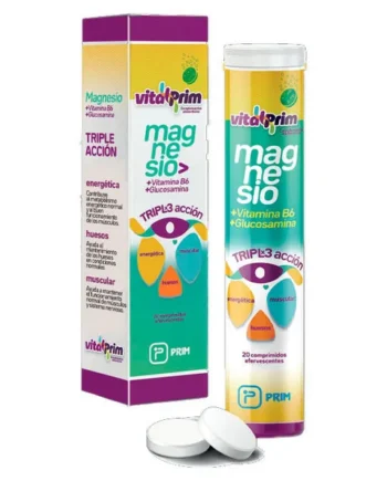 Magnesio Suplemento con Vitamina B6 Glucosamina Triple Acción