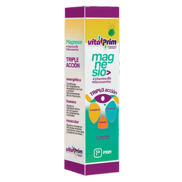 Magnesio Suplemento con Vitamina B6 Glucosamina Triple Acción
