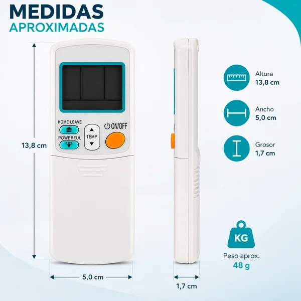 Mando Universal para Aire Acondicionado Daikin