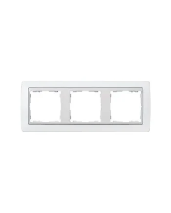 Marco compacto para 3 elementos Simon 82 Blanco