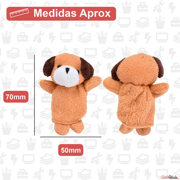 Marionetas Dedos Peluche Animales 10 Unidades Multicolor