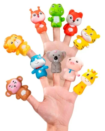 Marionetas Dedos Peluche Animales 10 Unidades