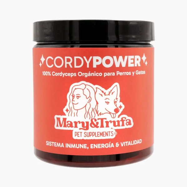 Mary & Trufa CordyPower Cordyceps para perros y gatos: energía, vitalidad y refuerzo del sistema inmune