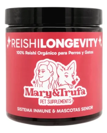 Mary&trufa REISHI LONGEVITY REGULA Y REFUERZA EL SISTEMA INMUNE. APOYO MASCOTAS SENIOR.