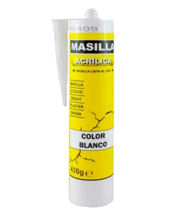Masilla Acrílica Blanca Para Pistola 430 gr Blanco