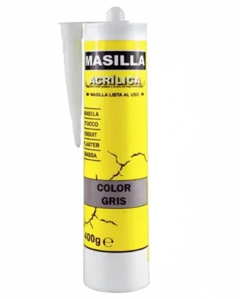 Masilla Acrílica Gris Para Pistola 400 Gramos Gris