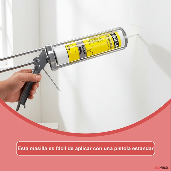 Masilla Acrílica Gris Para Pistola 400 Gramos Gris