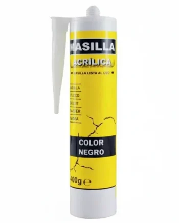Masilla Acrílica Negra Para Pistola 400 Gramos Negro